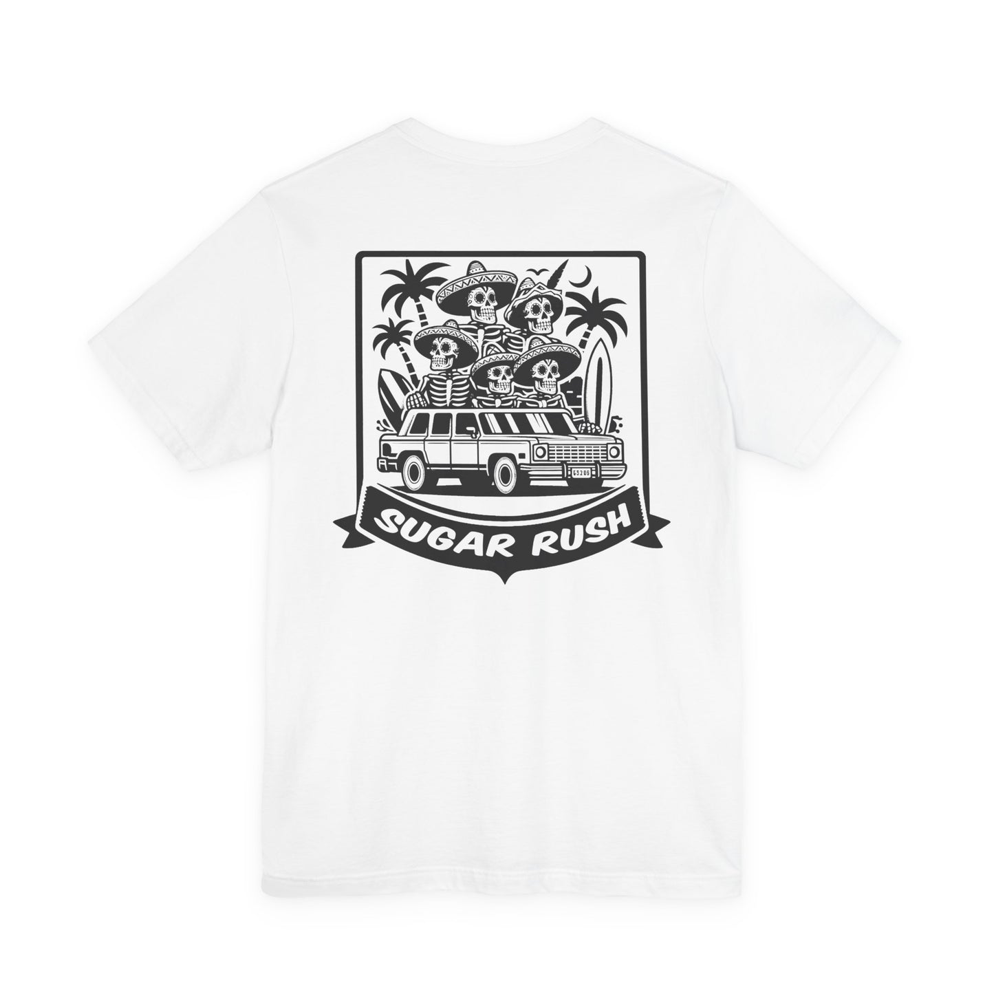 Surfing Skeleton | Skeleton Surfer | Sugar Skull T-Shirt | Skeleton Shirt | Sugar Skeleton
