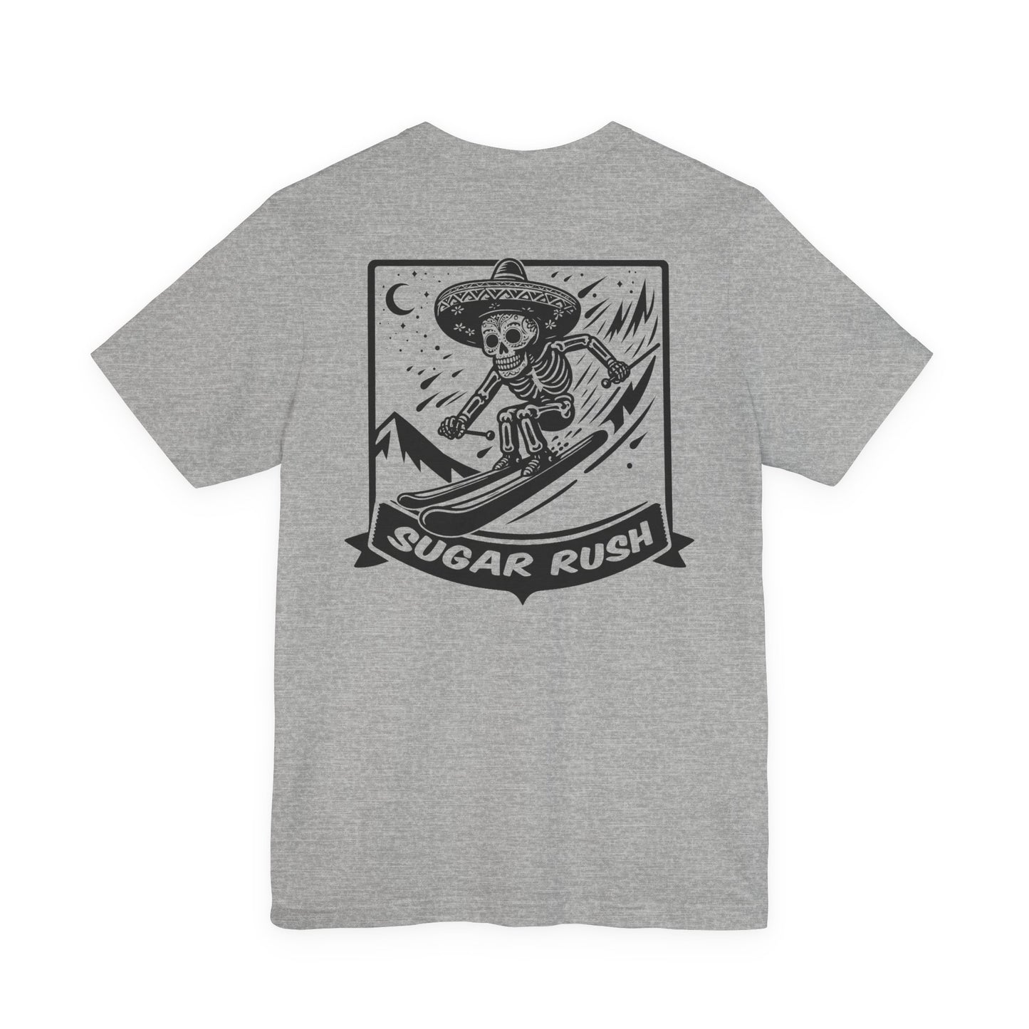 Sugar Skull Shirt | Skiing Skeleton T-Shirt | Skeleton Skiing Shirt