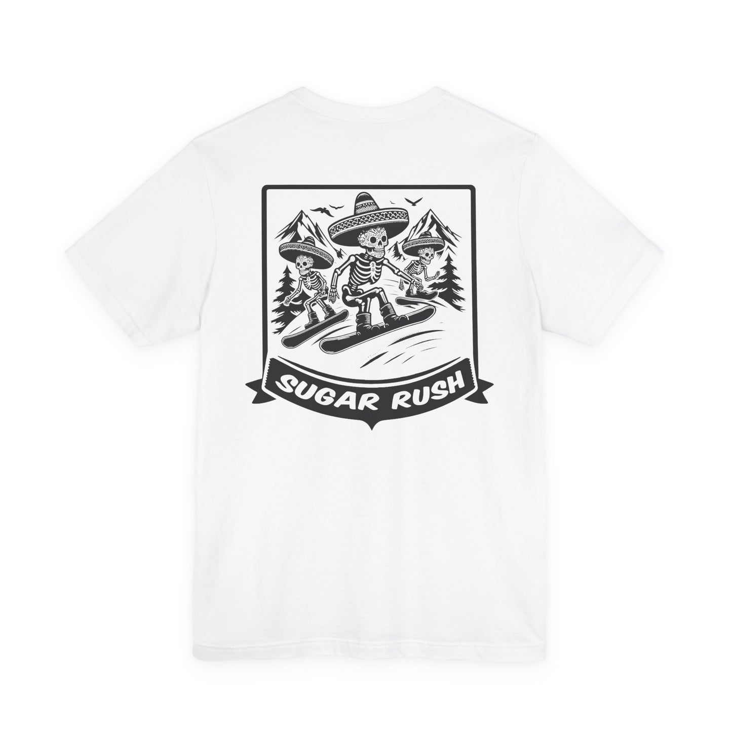 Snowboarding | Sugar Skull | Sugar Skeleton | Snowboarding Skeleton T-Shirt | Skeleton Snowboarding Shirt