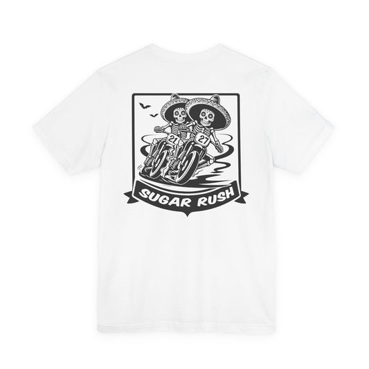 Motorcycle | Racing | Sugar Skull T-Shirt | Skeleton Shirt | Sugar Skeleton