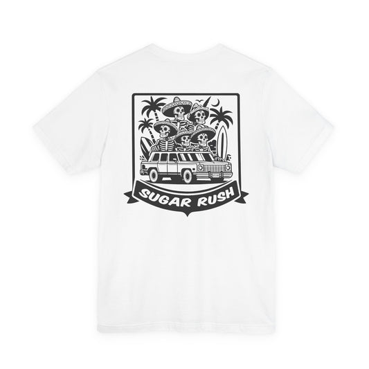 Surfing Skeleton | Skeleton Surfer | Sugar Skull T-Shirt | Skeleton Shirt | Sugar Skeleton