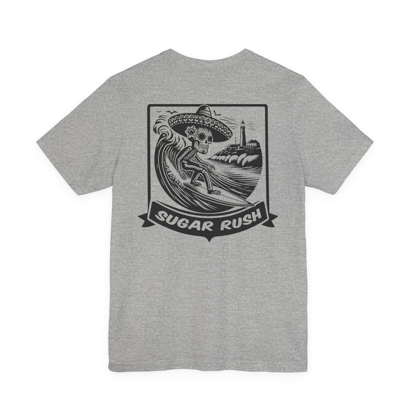 Surfing Skeleton | Skeleton Surfer | Sugar Skull T-Shirt | Skeleton Shirt | Sugar Skeleton