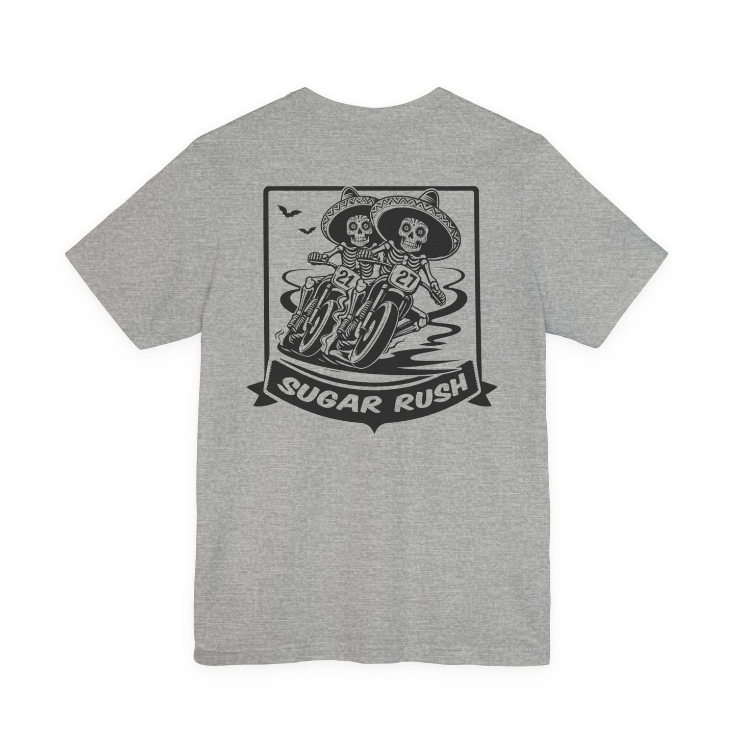 Motorcycle | Racing | Sugar Skull T-Shirt | Skeleton Shirt | Sugar Skeleton
