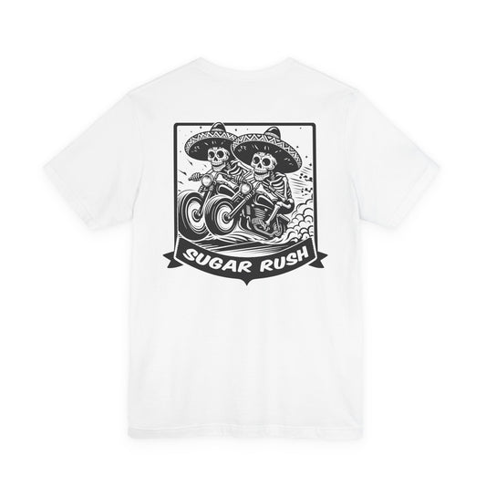 Motorcycle | Racing | Sugar Skull T-Shirt | Skeleton Shirt | Sugar Skeleton